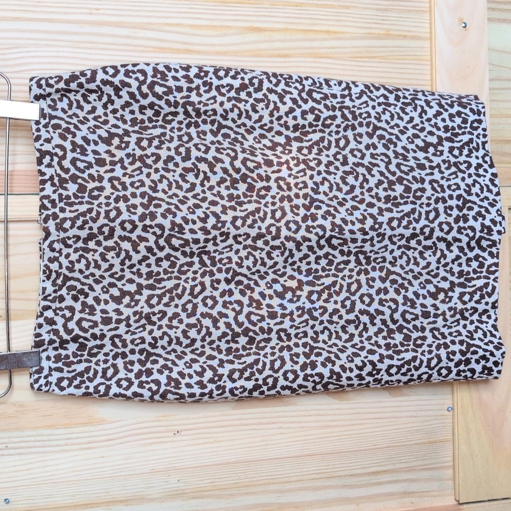 J. Crew Linen Leopard Print No. 2 Pencil Skirt Size 4 - Picture 9 of 9